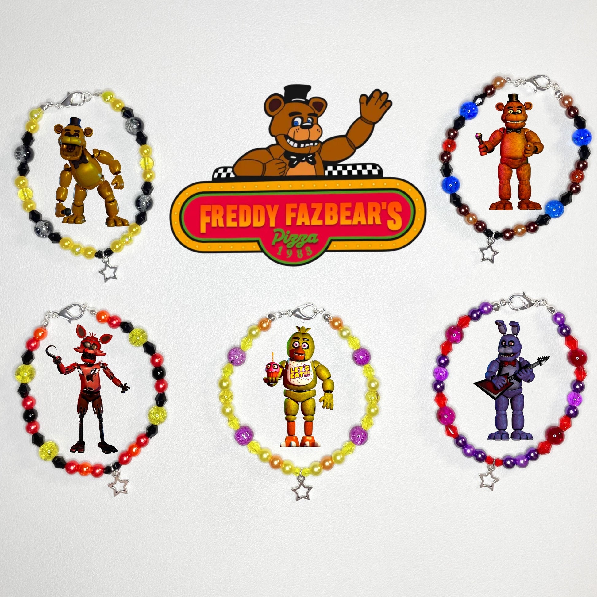 Five Nights at Freddys // Original Animatronics Character -    Friendship bracelets with beads, Czech glass beads, Friendship bracelets